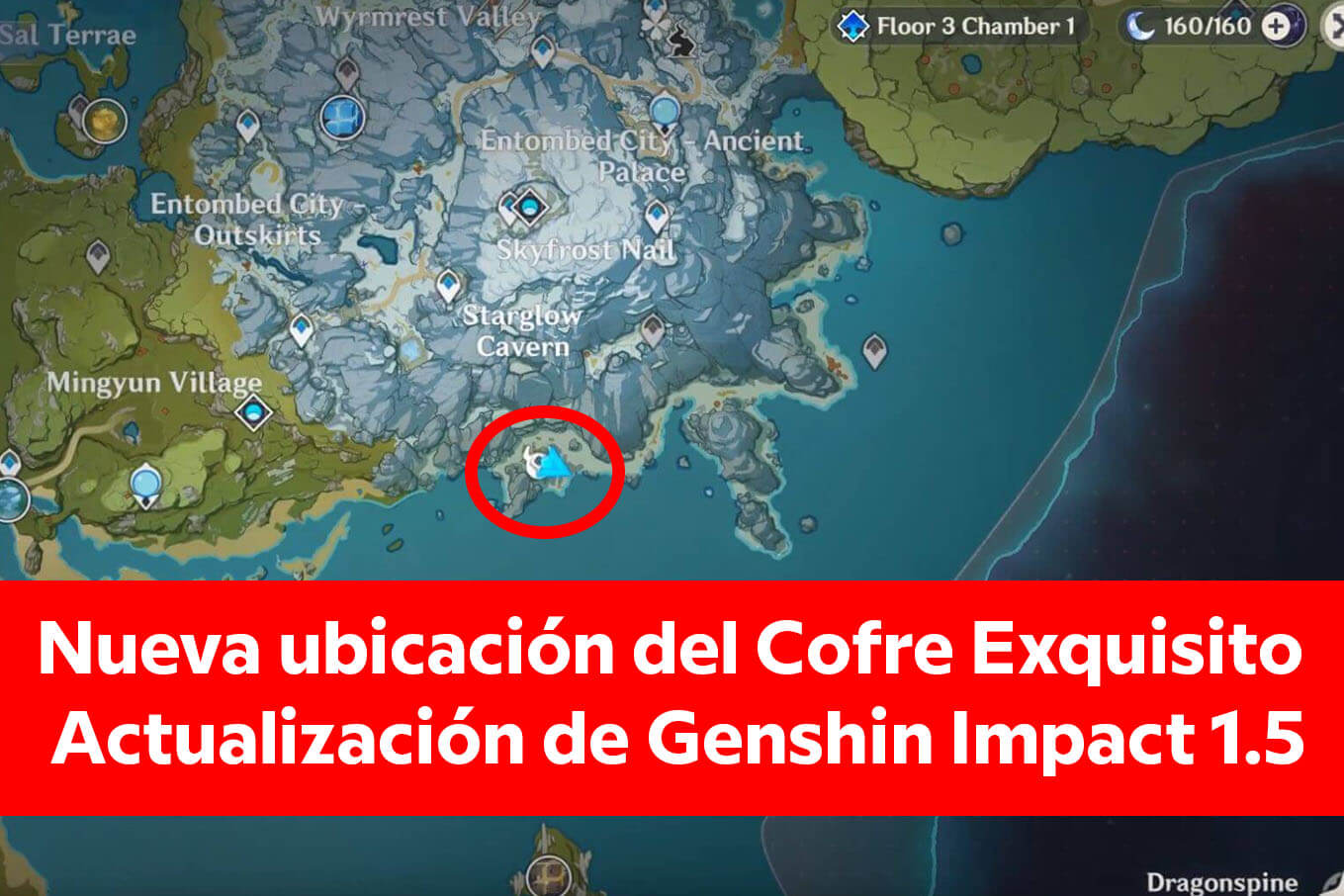 Nueva ubicación del Cofre Exquisito - Actualización de Genshin Impact 1.5
